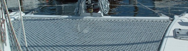1 inch webbing net on Catana 431