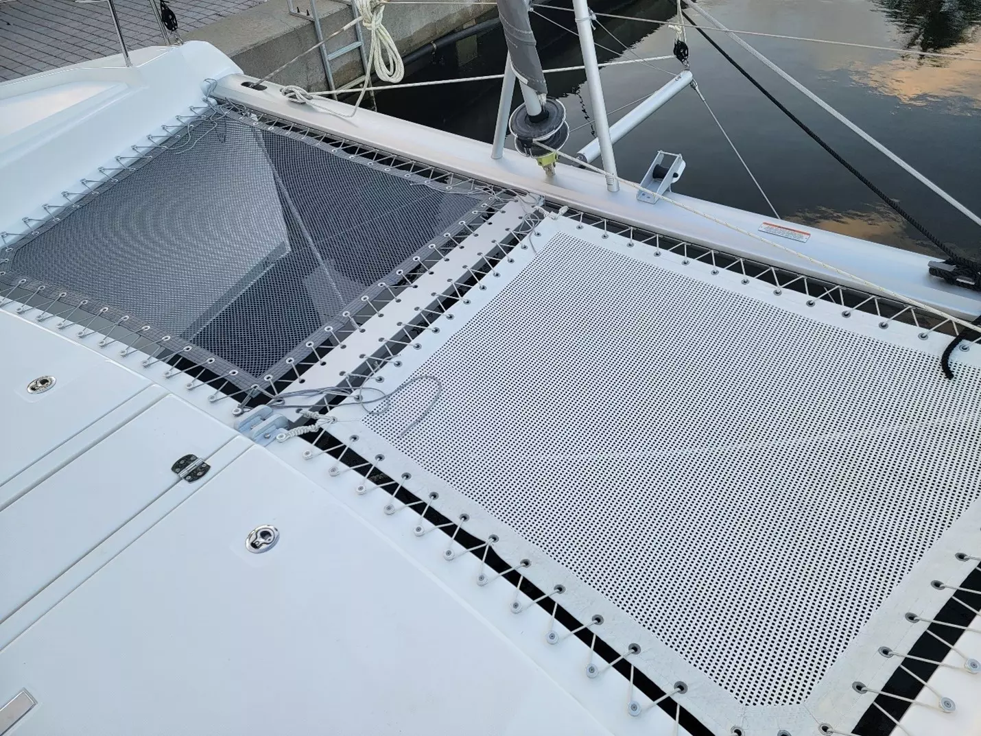 Leopard 45 with OEM net Starboard & upgraded 3/8in Offshore Port.