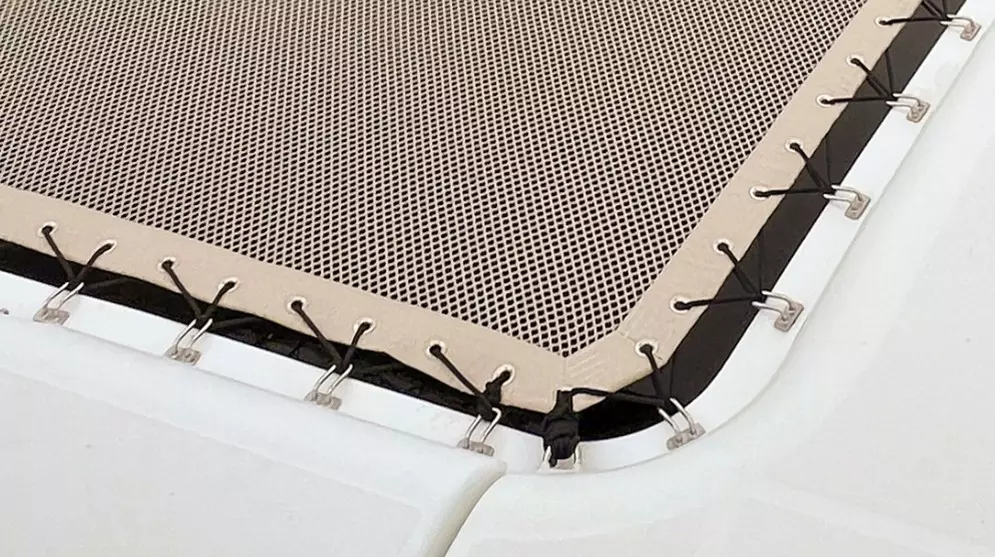 Example pic of newer version Ustraps (Shown on Lagoon 400 with Sunrise Nets)