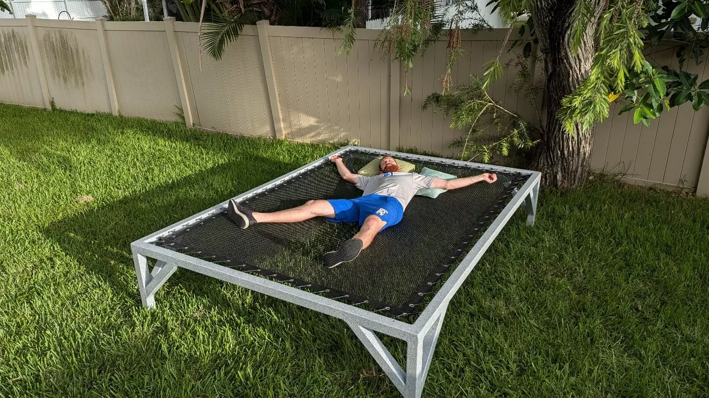 picture of relaxing kicking back on a net