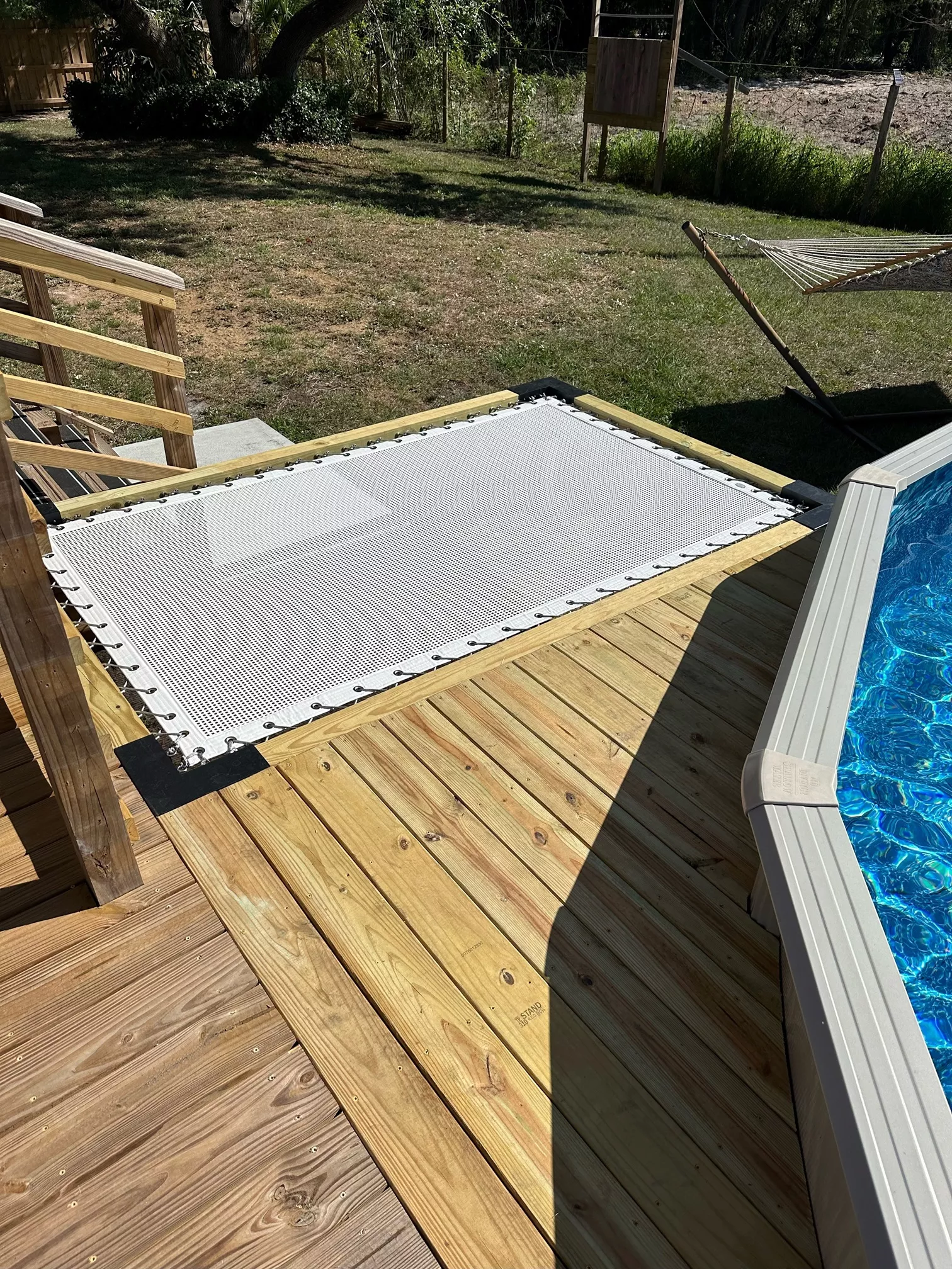 Customer Fabricated Garden Bed with Square Hole Mesh