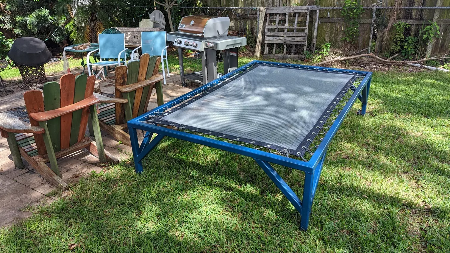 Florida Queen BreezeBed with Dusky Gray ComfortMesh & Black Perimeter