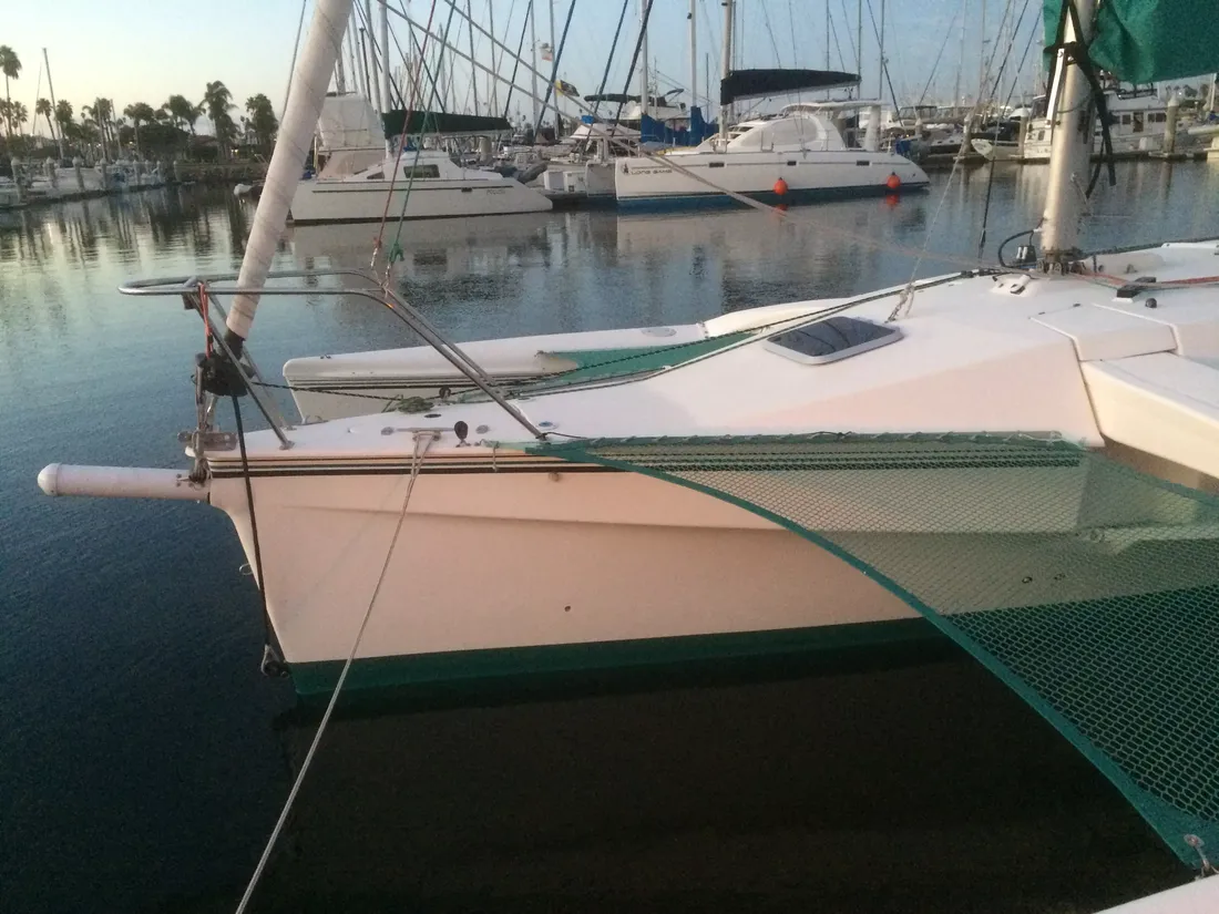 Light Duty 3/4” Nylon Open Net for a Corsair 28 Bow catamaran trampoline net main picture