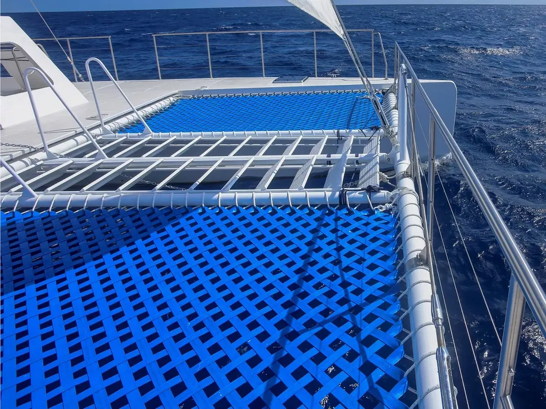 2” 3Ply Webbing Net for a Sunreef 58 catamaran trampoline net main picture