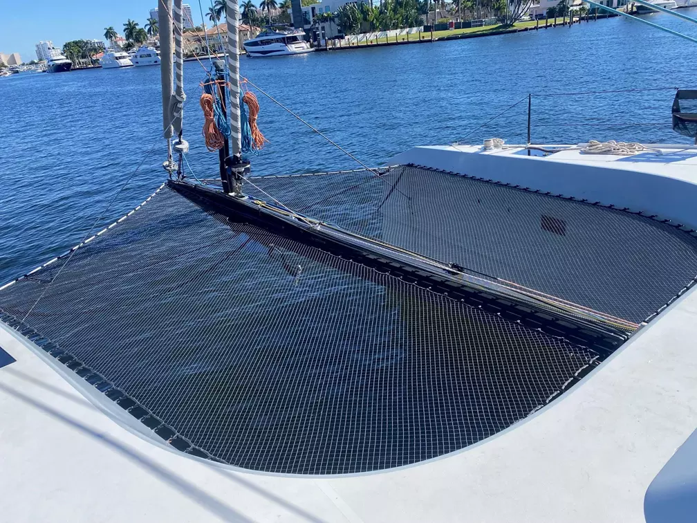 1 inch Black Dyneema, DyneemaCore Perimeter as a net upgrade for a McConaghy 60 Catamaran