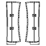 Drawing of High Durability Corsair 27 Wing w/straps Trampoline for sale.