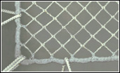 Dyneema Netting with Rope Border on Catana 53