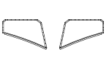 Drawing of High Durability F-39 Aft Trampoline for sale.