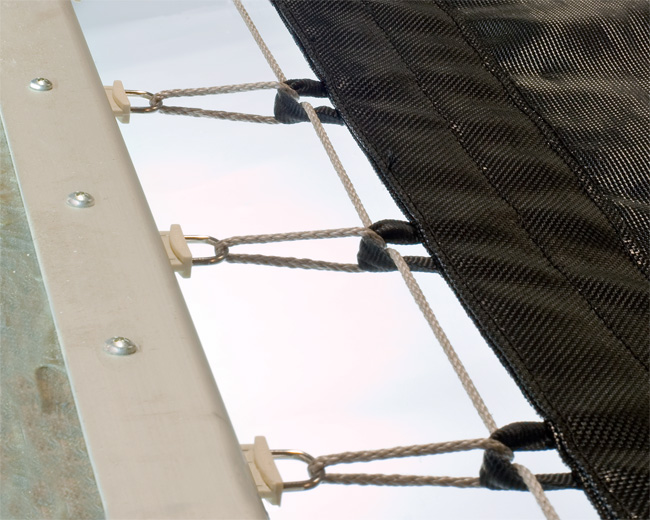 Black Polypropylene Mesh with webbing tabs